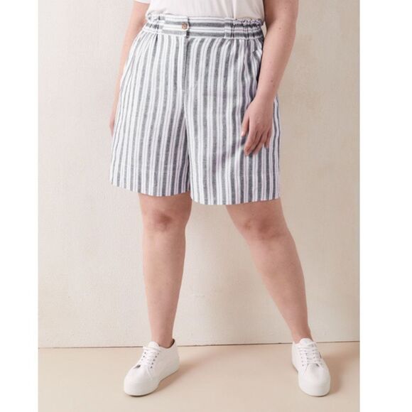 Pennington’s Linen Blend Paper Bag Waist Frill Short - In Every Story Sz 14 NWT - Picture 3 of 11